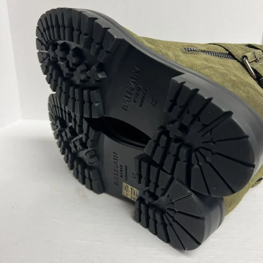 Balmain Mens Phil Ranger Boot Green Size EU42 M US9